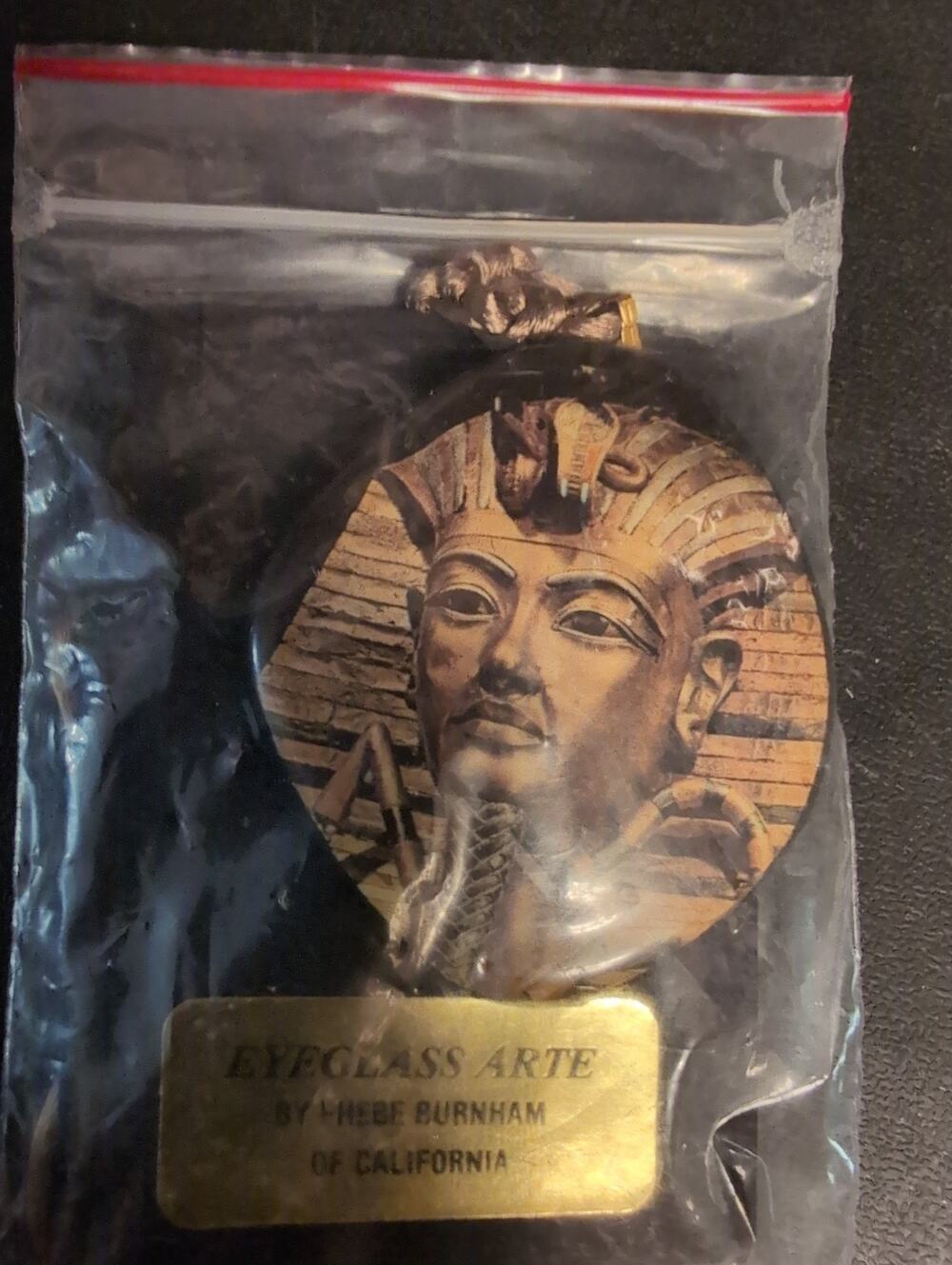 Vintage Eyeglass Arte (necklace) by Phebe Burnham Egyptian Revival King Tut